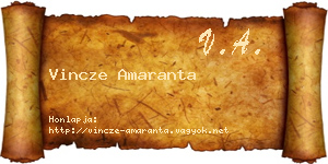 Vincze Amaranta névjegykártya
